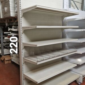 SCAFFALATURA USATA MURALE/GONDOLA MODULO DA 133 H 180/220 COLOR BIANCO CEFLA P36