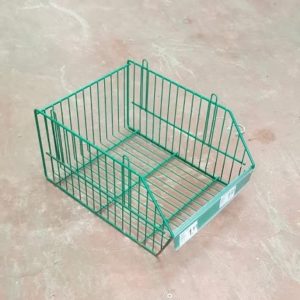 CESTO IN FILO VERDE IMPILABILE